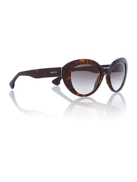 prada 15qs portrait oval sunglasses black|Prada™ PR 15QS 1AB0A7 53 Black Sunglasses .